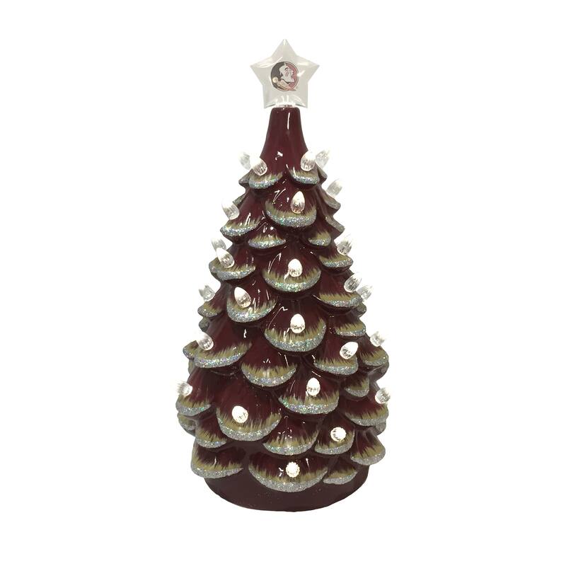 14 inch Florida State Ceramic Tree - red