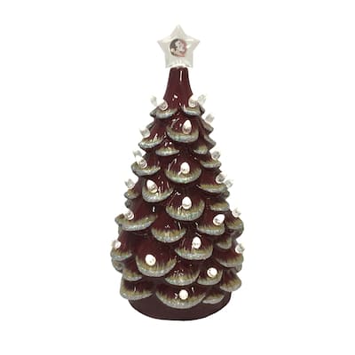14 inch Florida State Ceramic Tree - red