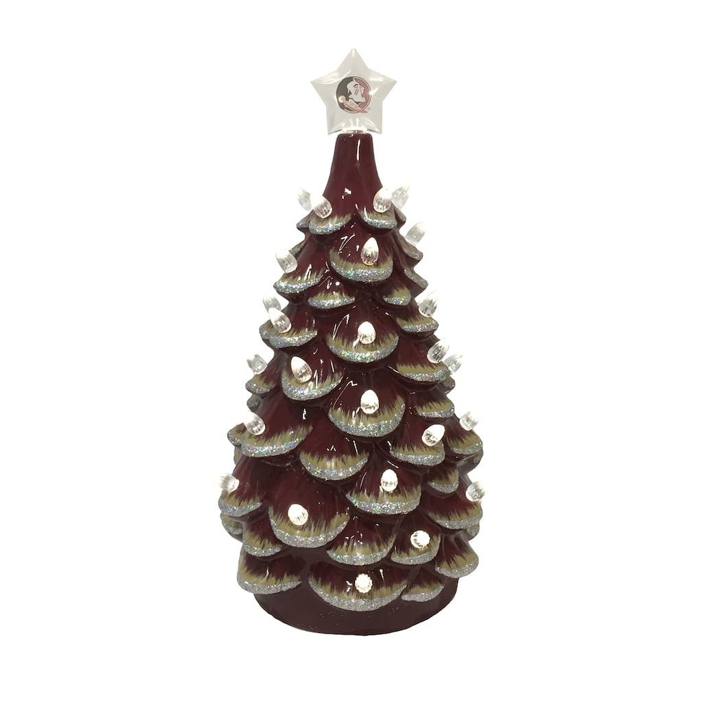 14 inch Florida State Ceramic Tree - red