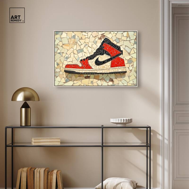 Mosaic Sneaker Canvas by Art Remedy