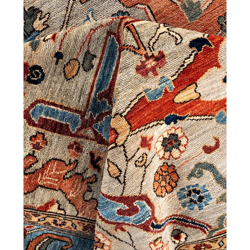 Serapi One-of-a-Kind Hand-Knotted Area Rug - Gray - 8' 3" x 9' 9"