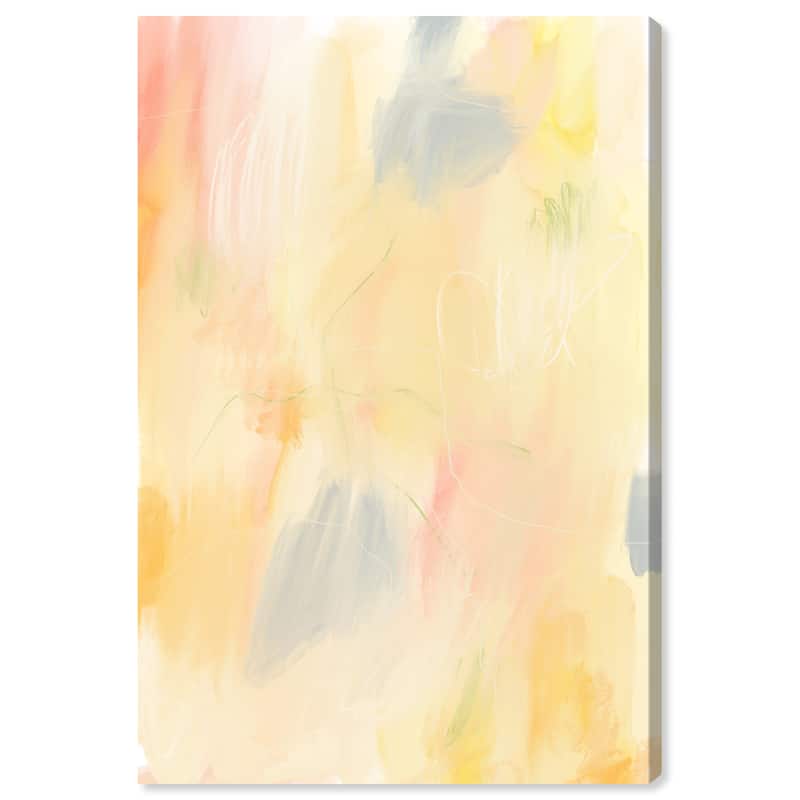Wynwood Studio Canvas Abstract Subtle Summer Yellow and Light Yellow Modern & Contemporary Wall Art Canvas Print