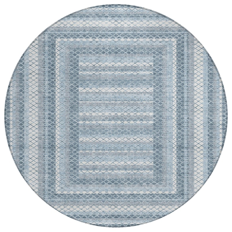 HomeRoots Geometric Transitional Rectangle Outdoor Rug