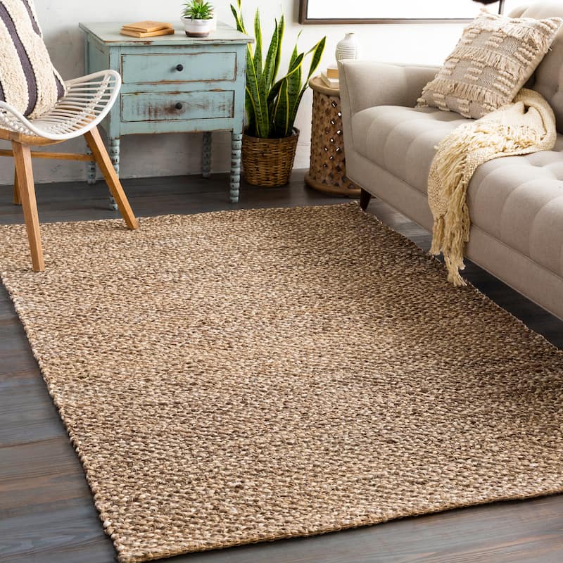 Livabliss Conrad Handmade Braided Jute Area Rug - Taupe - 6' x 9'
