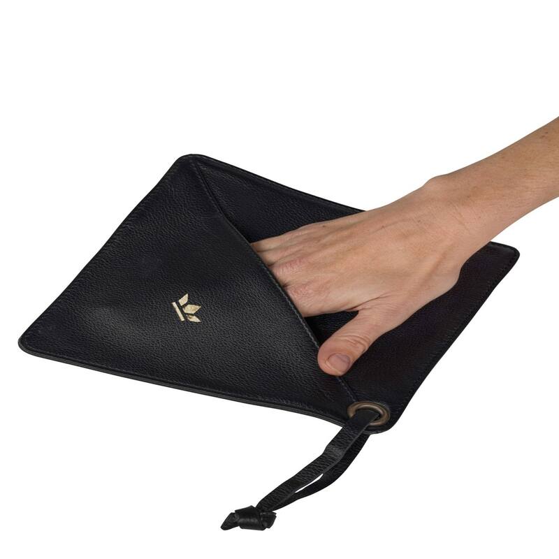 Classic Leather Square Pot Holder - 7.75" - Black