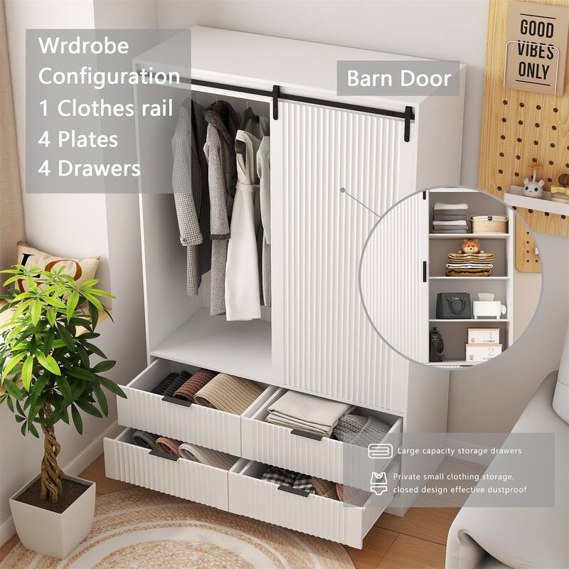Storage Cabinet with Door Drawers Open Shelves