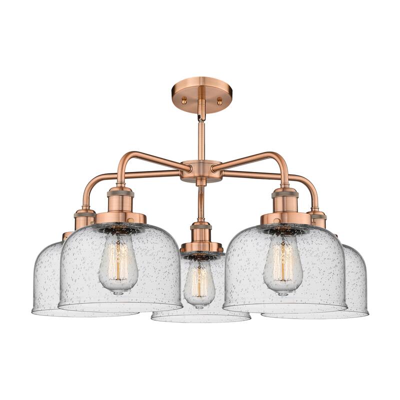 Innovations Lighting Bell - 5 Light 26" Stem Hung Chandelier