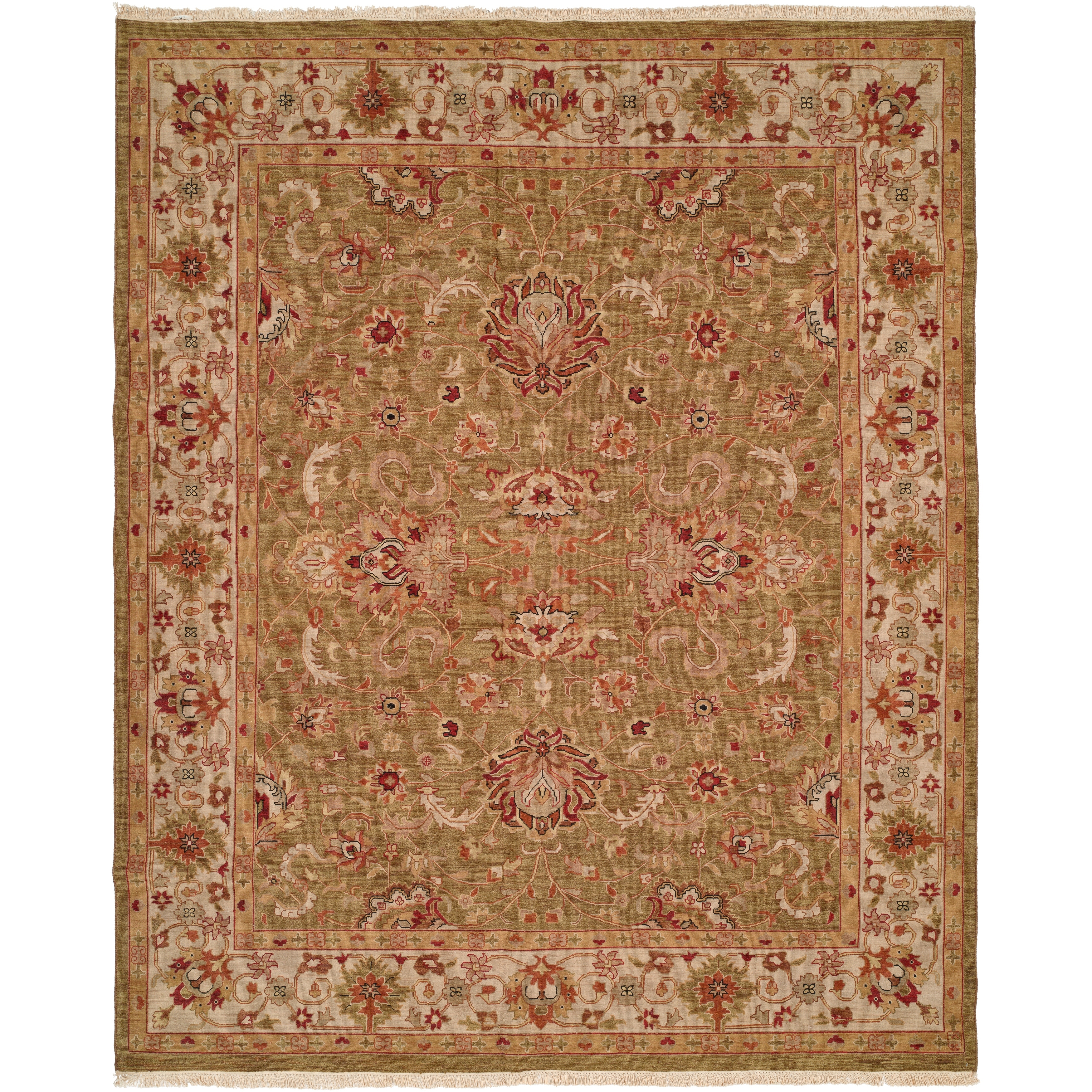Traditional Multi-Colored Flatweave Wool Area Rug
