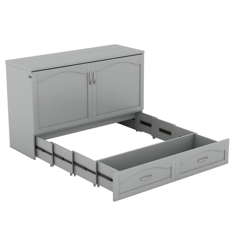 Space-Saving Industrial Murphy Bed Multi-Function Foldable Wall Bed