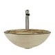 preview thumbnail 10 of 22, 631 Foil Glass Sink, Brushed Nickel Faucet, Sink Ring, Pop-up Drain