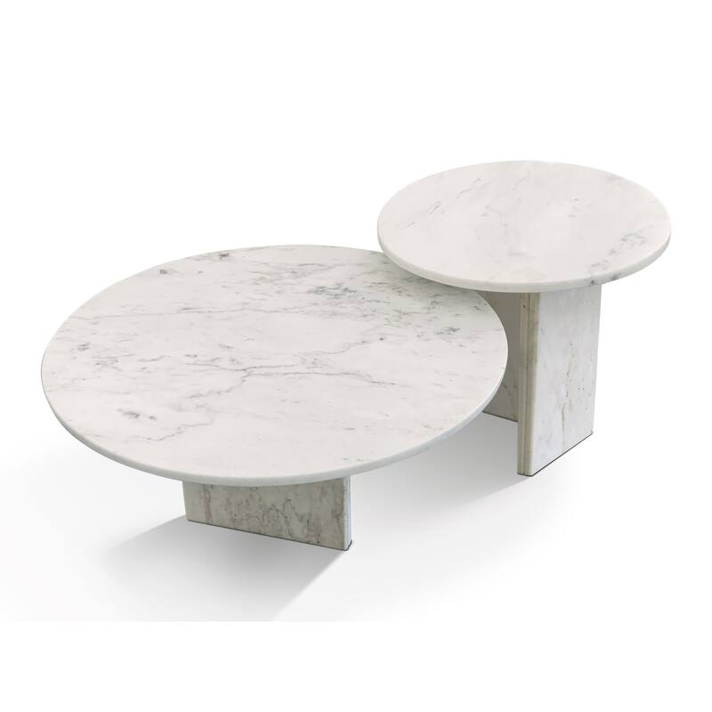 Marble coffee table set, small table, living room table, natural stone, genuine marble, real marble