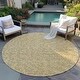 preview thumbnail 75 of 111, Machine Washable Indoor/ Outdoor Modern Dotty Chantille Rug Gold - 8' x 8'