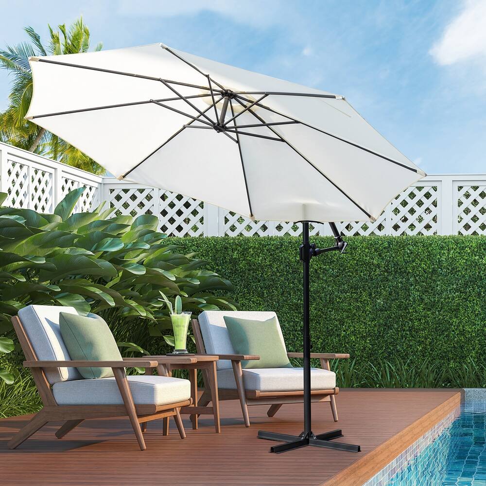 Futzca 9FT Outdoor Hanging Offset Patio Umbrella