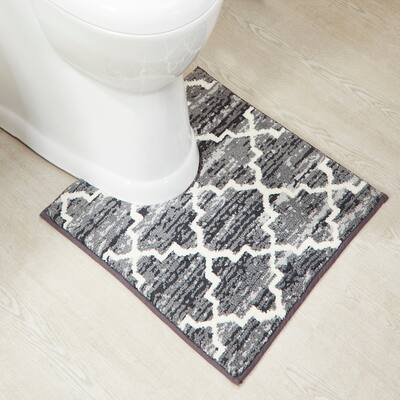 Better Trends Savio Collection Marrakesh Bathroom Rug - 100% Micro Polyester with Gel Foam Backing, Machine Washable Bath Mat