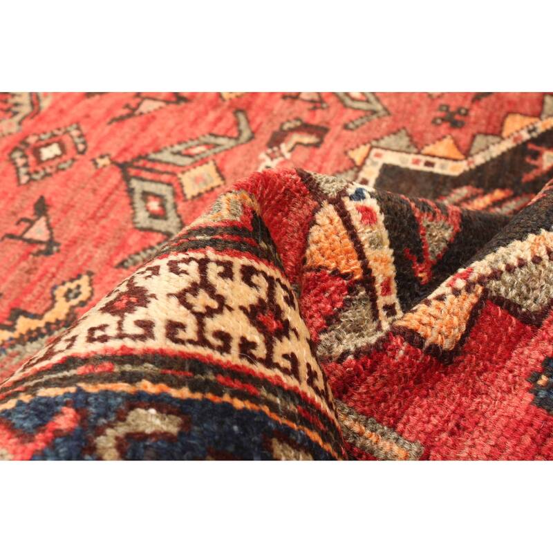 ECARPETGALLERY Hand-knotted Anatolian Vintage Red Wool Rug - 3'8 x 6'9