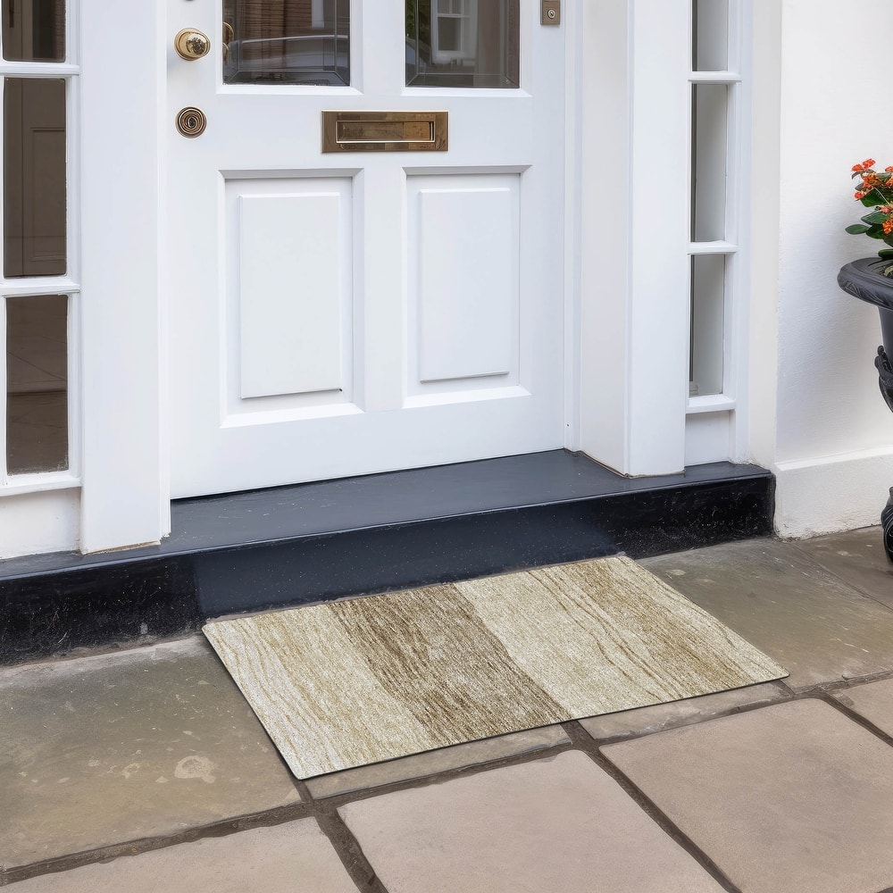 Machine Washable Indoor/ Outdoor Chantille Modern Stripes Rug