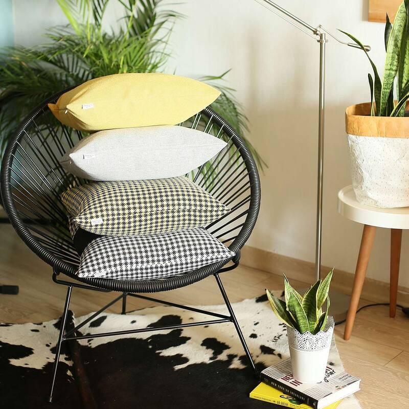 Boho-Chic Decorative Houndstooth Jacquard Pillow Covers