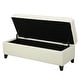preview thumbnail 23 of 43, Hastings Tufted Faux Leather Storage Ottoman by Christopher Knight Home