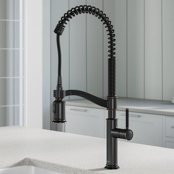 slide 2 of 32, Kraus Sellette Commercial 2-Function Pulldown Kitchen Faucet ORB - Oil Rubbed Bronze