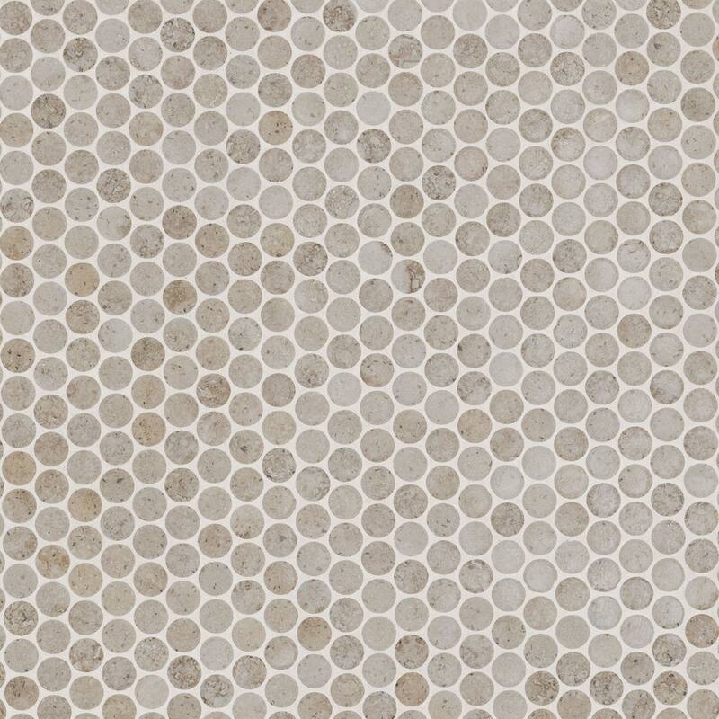 Ackland AKM-P-13X11RDM-CA 11" x 11" Porcelain Penny Floor and Wall - Calico