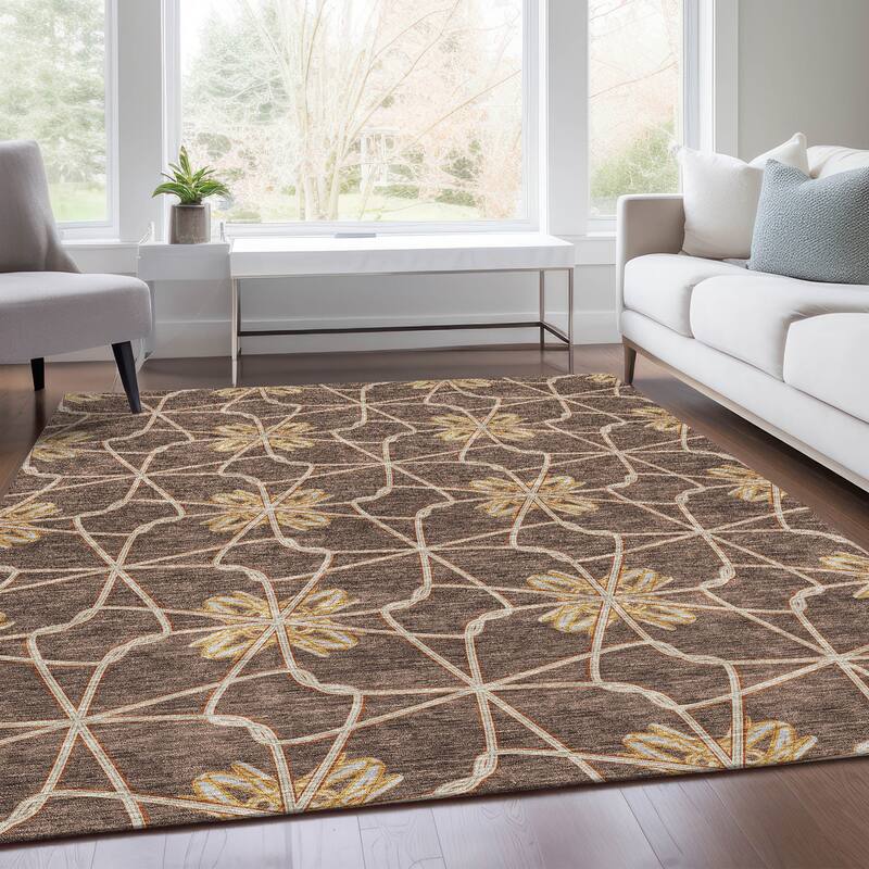 Premium Washable Super Soft Contemporary Tangle Mayfield Rug