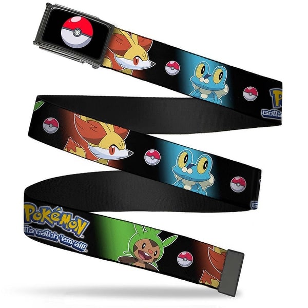 Poke Ball Fcg Chrome Pokemon X Y Pikachu Kalos Starter Pokemon Black Web Belt