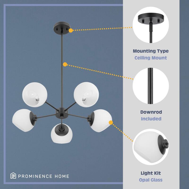Prominence Home Stoll Chandelier with Opal Glass