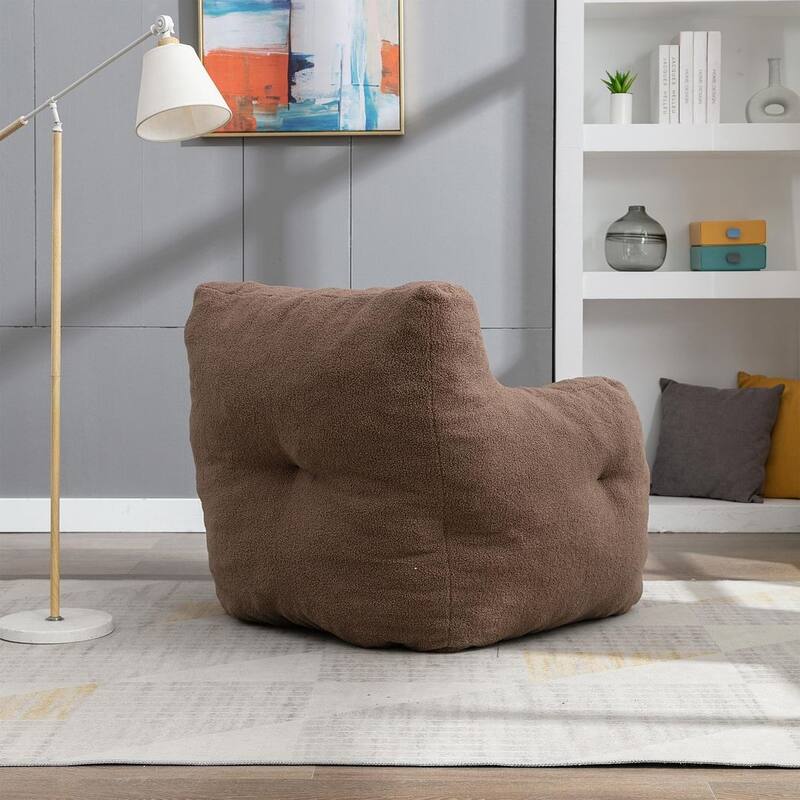 Modern & Elegant Bean Bag Chair | High Resilience Foam | Teddy Fabric or Cotton Linen | Versatile Lounge Seating
