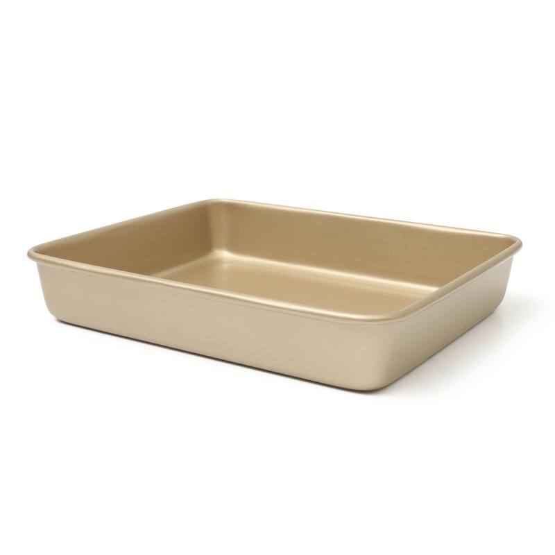 Martha Stewart 3-Piece Cookie Sheet Set - 13", 15", 17" Baking Pans, Ceramic Nonstick, PFA-Free, Carbon Steel, Champagne