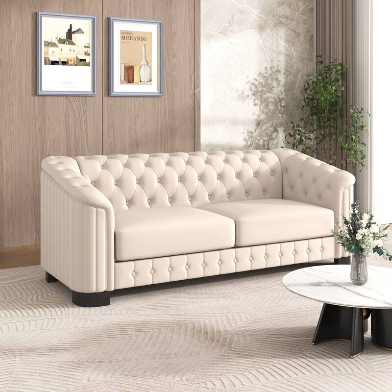 3 Pieces Modern elvet Upholstered Living Room Sofa Set Sectional