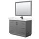 Option Dark Gray, Black Trim, Carrara Cultured Marble Top