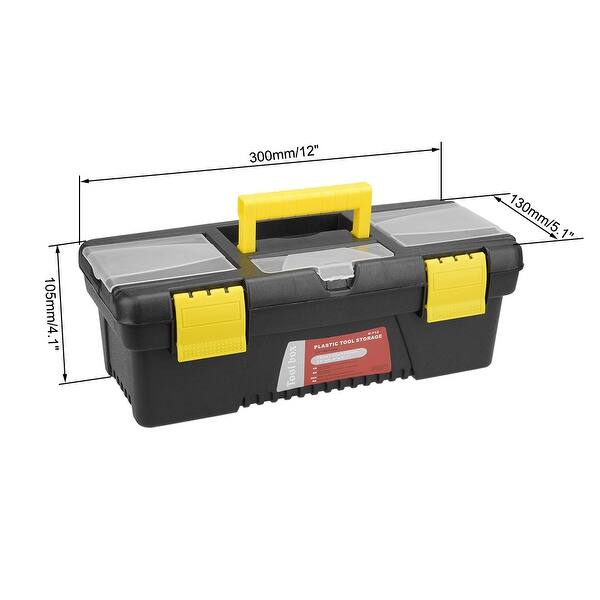 Shop 12 Inch Tool Box With Tray And Organizers Includes Three