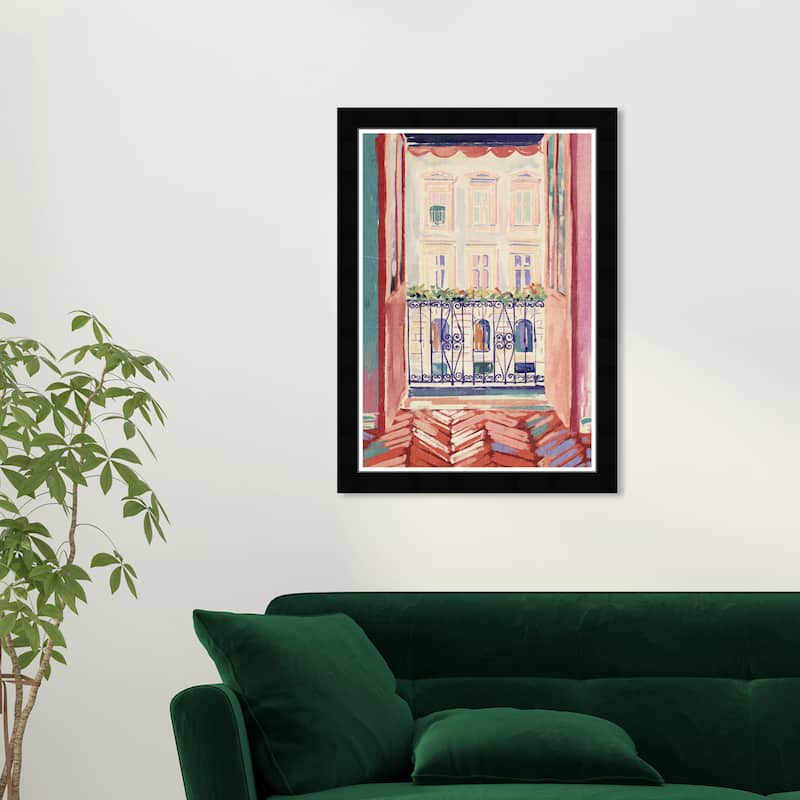 Wynwood Studio Blush Opening Framed Trendy Maximalist Decor 1 Piece Canvas Wall Art