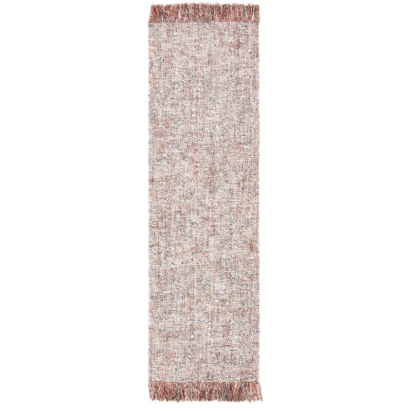 SAFAVIEH Handmade Vermont Larissa Wool Rug - 2'3" x 8' Runner - Grey/Rust
