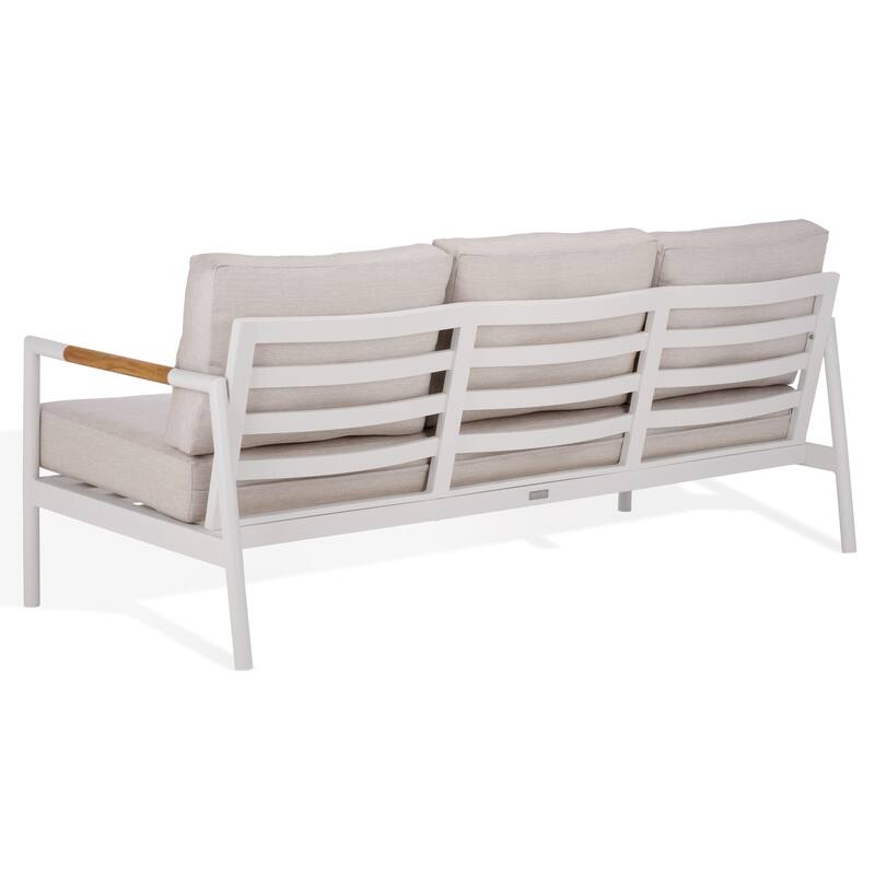 SAFAVIEH COUTURE Chryssa Aluminum Patio Sofa - 78"W x 34"D x 29"H