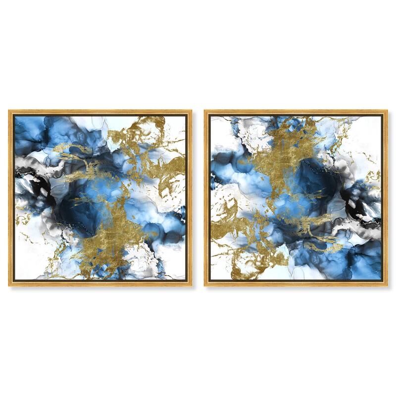 Moonlit Gold Canvas by Art Remedy - 16" x 16" - White