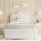 preview thumbnail 11 of 13, Twin Upholstered Smart LED Bed Frame with Adjustable Hills Headboard, Storage Drawer (White with Drawer)