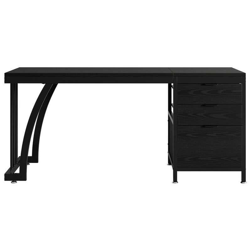 59" Large Vanity Desk with 3 Reversible Drawers, Chic Makeup Dressing Table Vanity Station for Women Girls Bedroom