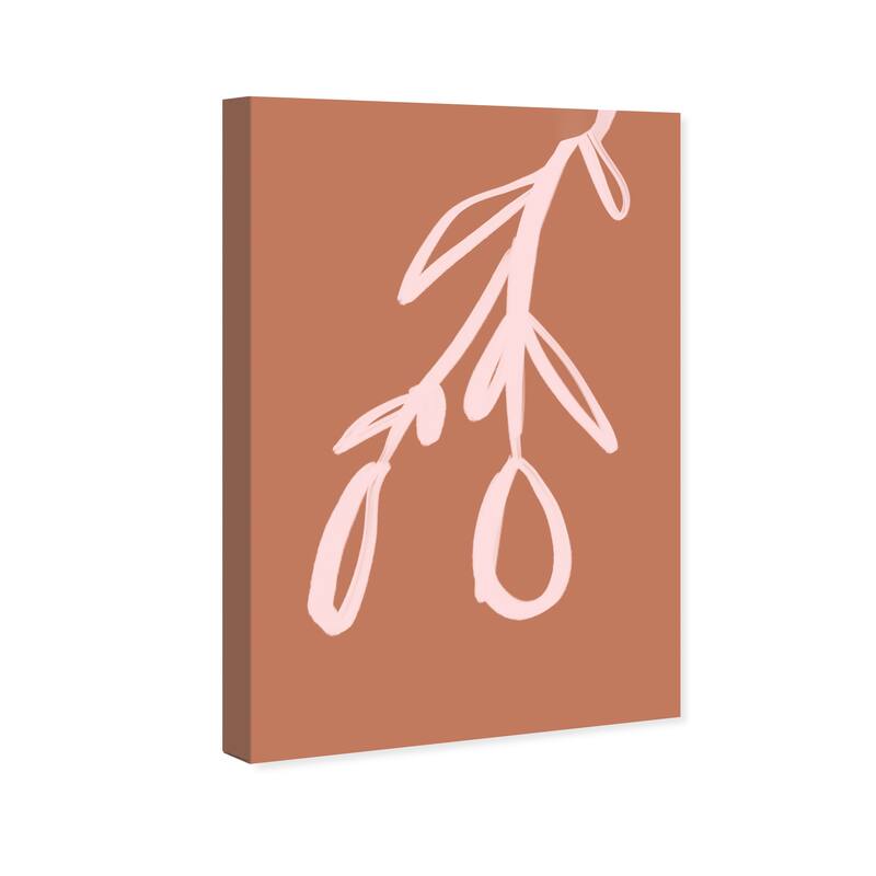 Wynwood Studio Canvas Floral and Botanical Plain Plant III Bronze and Copper Rose Modern & Contemporary Wall Art Canvas Print