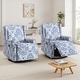 preview thumbnail 94 of 139, 29'' W Pattern Swivel Manual Push Back Recliner Chair Set of 2