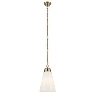 Kichler Lighting Marsailli 19" 1-Light Medium Pendant with Opal Glass in Champagne Bronze - 11.5