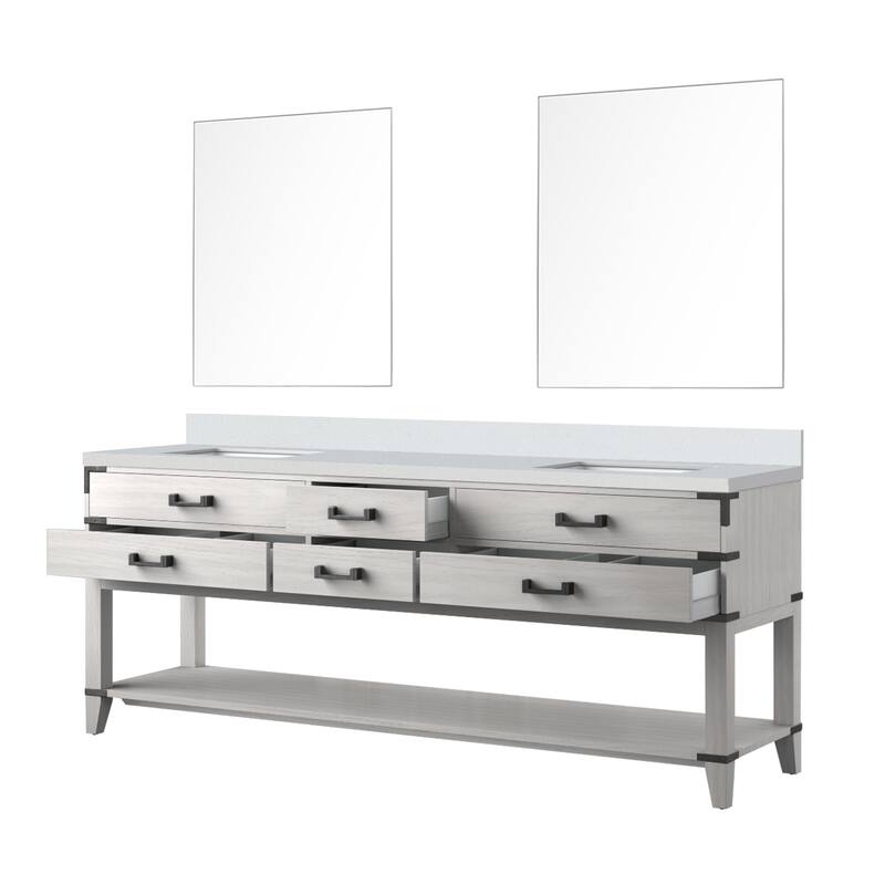 Norwalk Bath Vanity with Quartz Top, Sink and Mirror