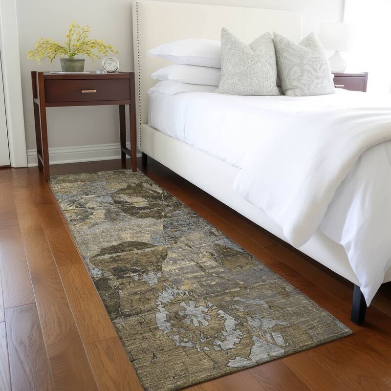 Rane Modern Art-Inspired Weather Resistant Timeless Fusion Runner Outdoor Rug