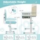 preview thumbnail 11 of 16, Height Adjustable Children School Home Study Table and Chair Set with Tilted Desktop for 3-12 Years Old