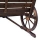 preview thumbnail 8 of 6, Outsunny Rustic Outdoor Patio Wagon Wheel Wooden Bench Chair, for your Garden, Patio, or Entryway