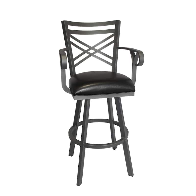 Tempo Furniture Rebecca w/ Arms Swivel 26" Counterstool/30" Barstool by Furnish Theory