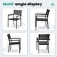 preview thumbnail 21 of 20, 11PC Outdoor Patio Aluminum X-Frame Dining Set Table with Stackable Chairs Umbrella Hole