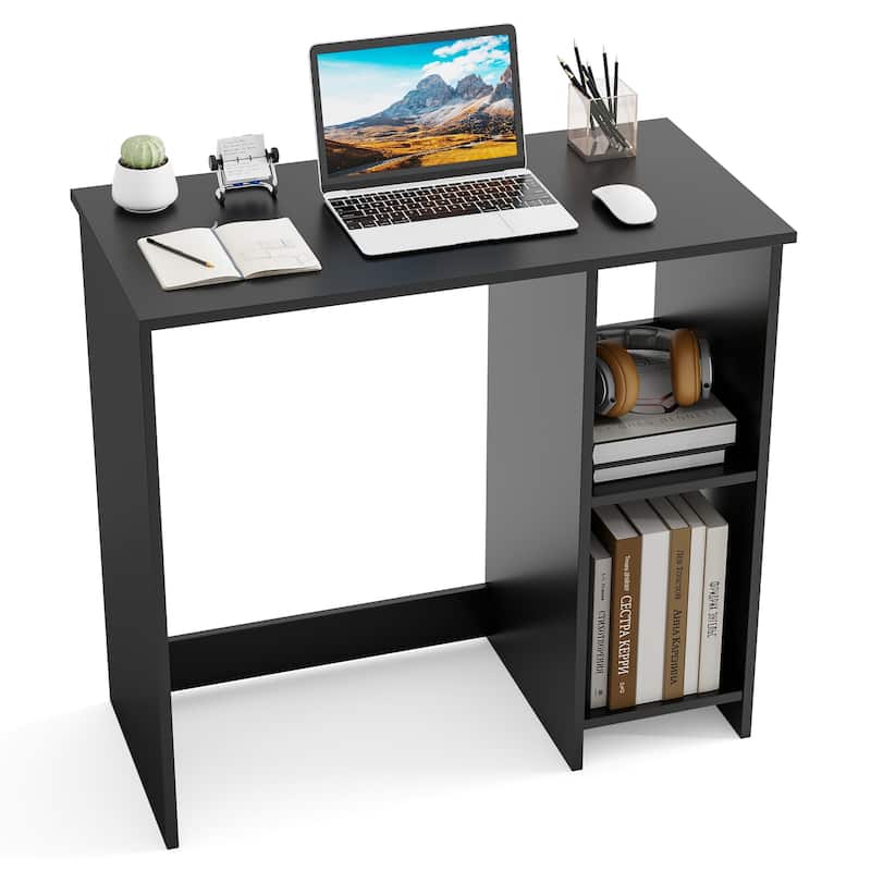 Gymax 31.5'' Small Computer Desk Home Office Study Writing Desk w/ 2 - Black