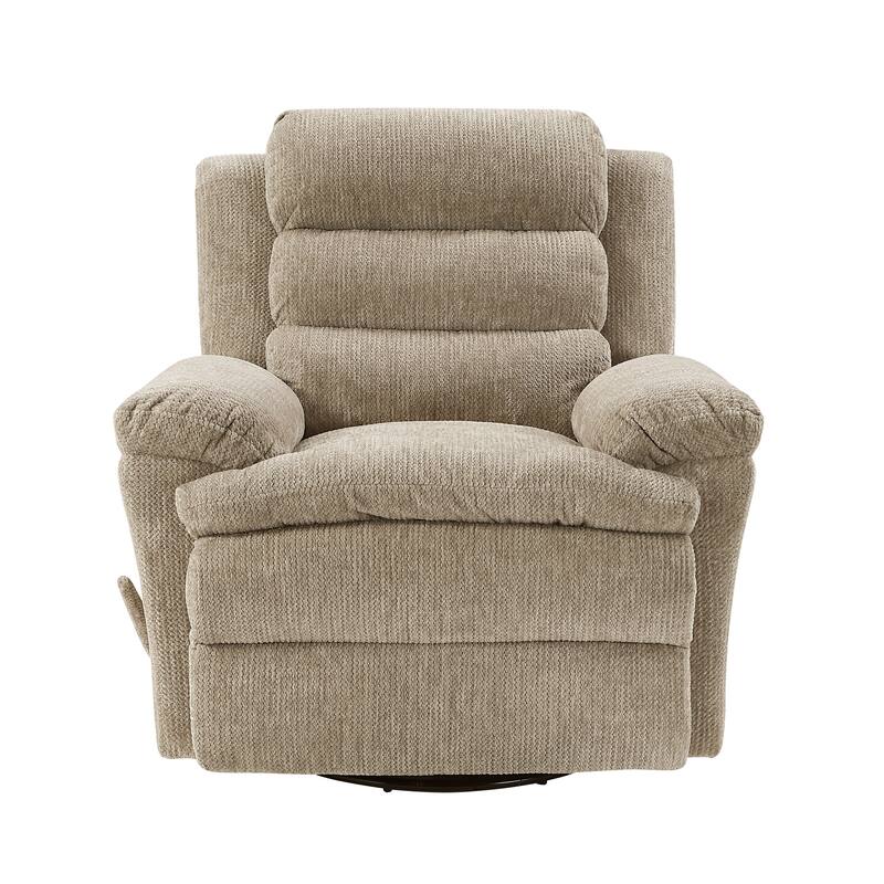 Sofiane 41" Microfiber Swivel Glider Recliner - Pull-Handle Motion