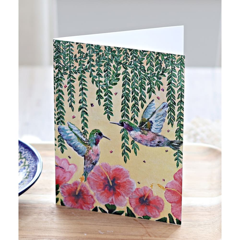 Blue Rose Polish Pottery Greeting Cards